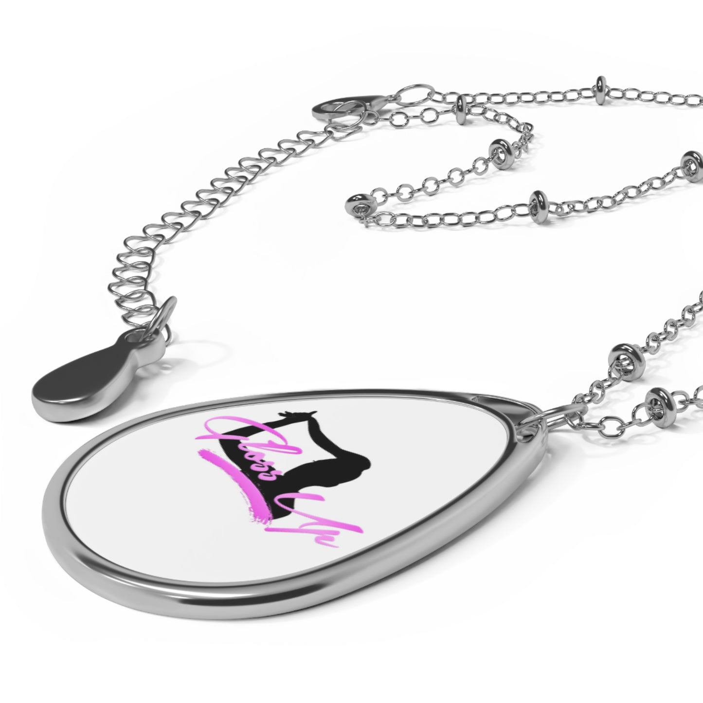 Chic Oval Necklace, Elegant Jewelry Gift, Personalized Pendant, Fashion Accessory, Stylish Layering Piece, Birthday Necklace