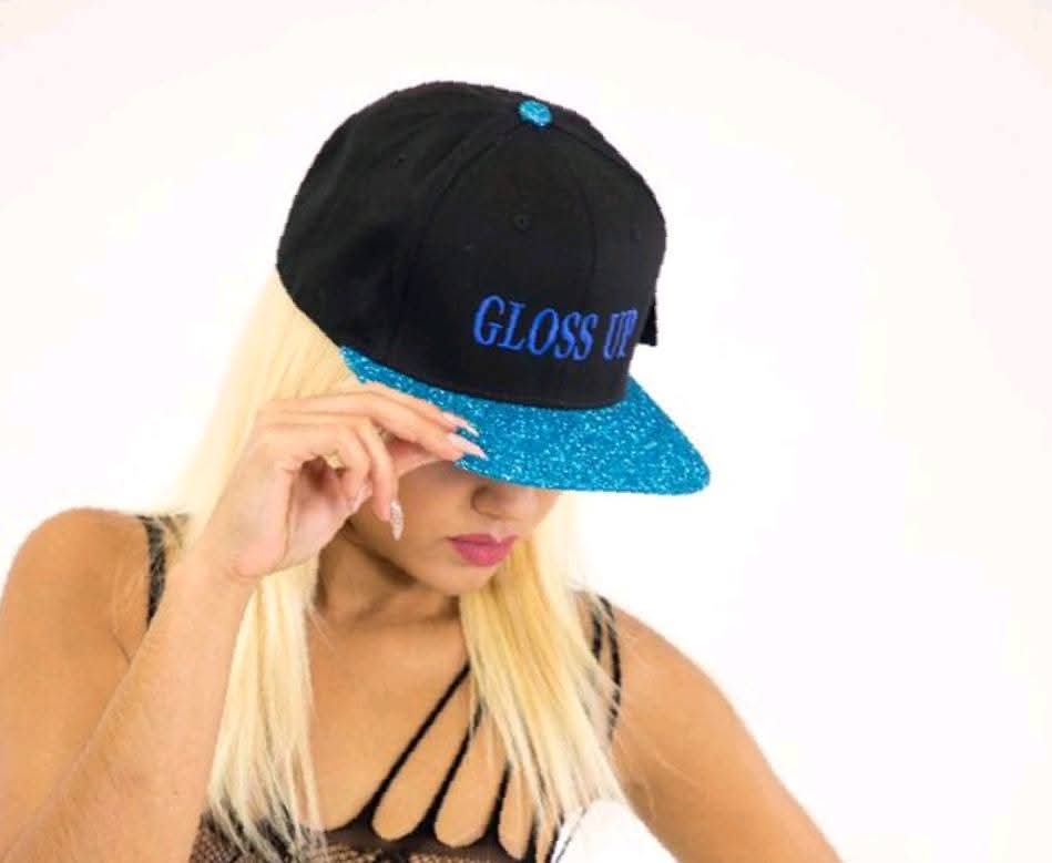 Glitter Blue Gloss Up Snapback