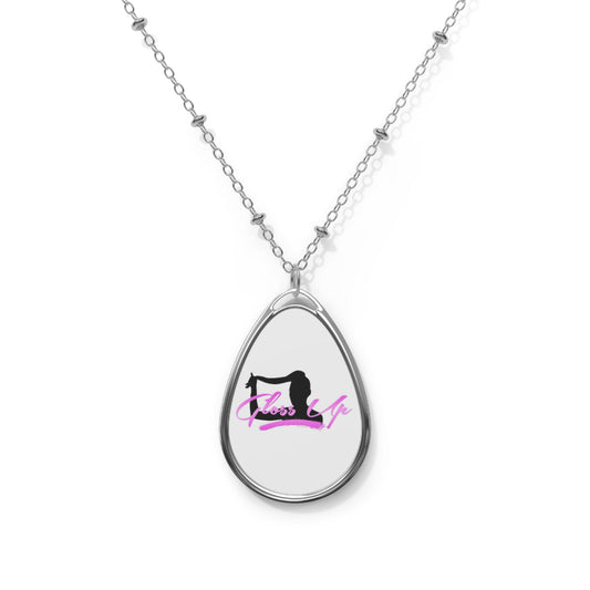 Chic Oval Necklace, Elegant Jewelry Gift, Personalized Pendant, Fashion Accessory, Stylish Layering Piece, Birthday Necklace