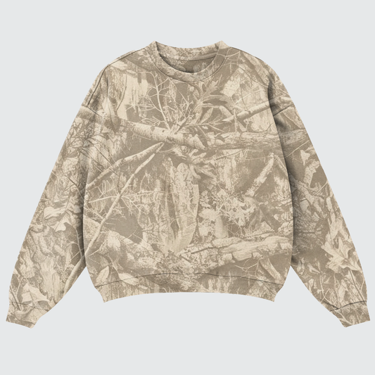 Gloss Up Camo Sweatshirt-Brown